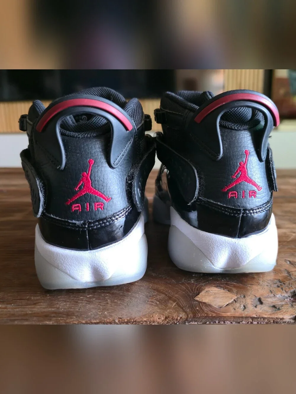 JORDAN 6 RINGS BLACK GYM RED Boy's  Youth Sz 4 SHOES